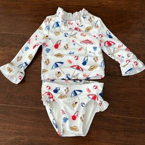 Janie & Jack two piece long sleeve baby swimsuit